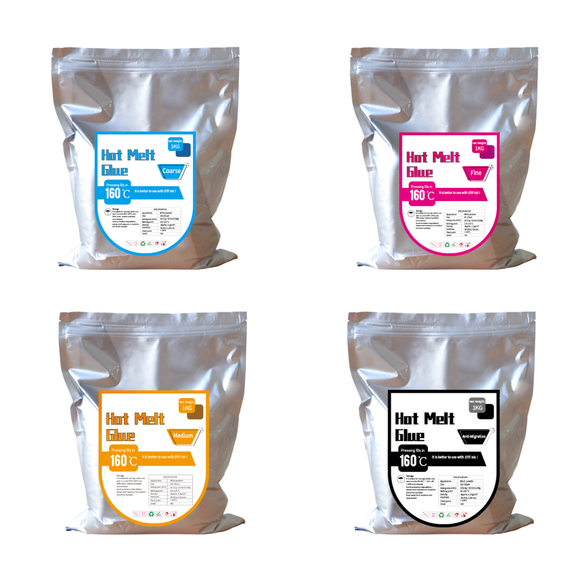 Hot Melt DTF Powder — White, 1 kg